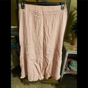 SAGE WEST perfect pink polka dot skirt size large women’s